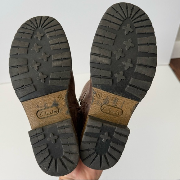 Clarks Kelpie Blaze Brown Leather Girls Winter Boot Child’s Size 1.5 - Picture 4 of 8